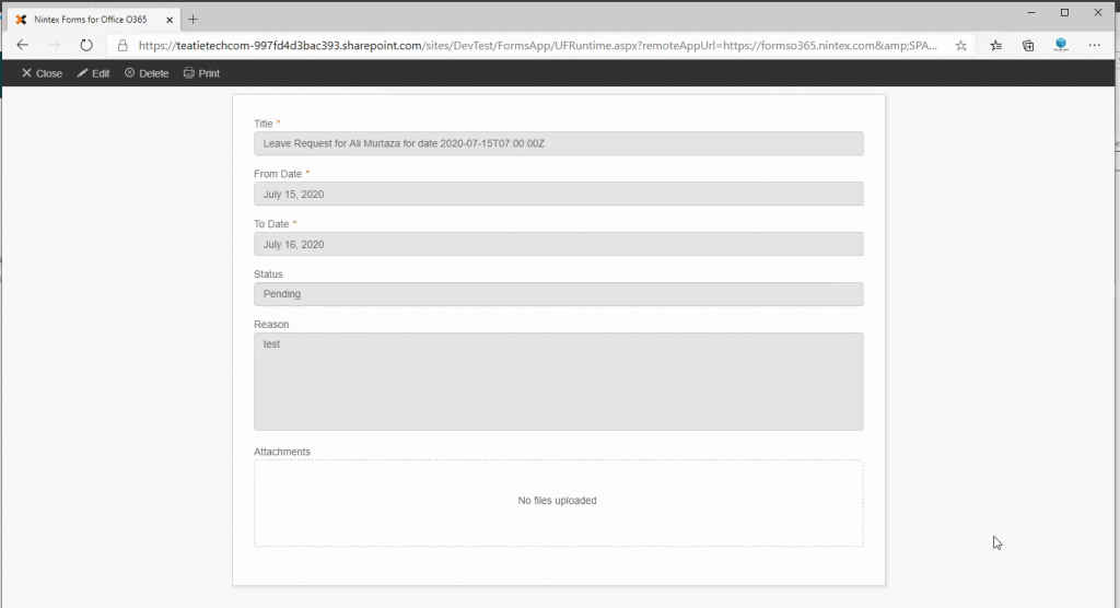 Vergelijking tussen Nintex Shareflex - nintex form example