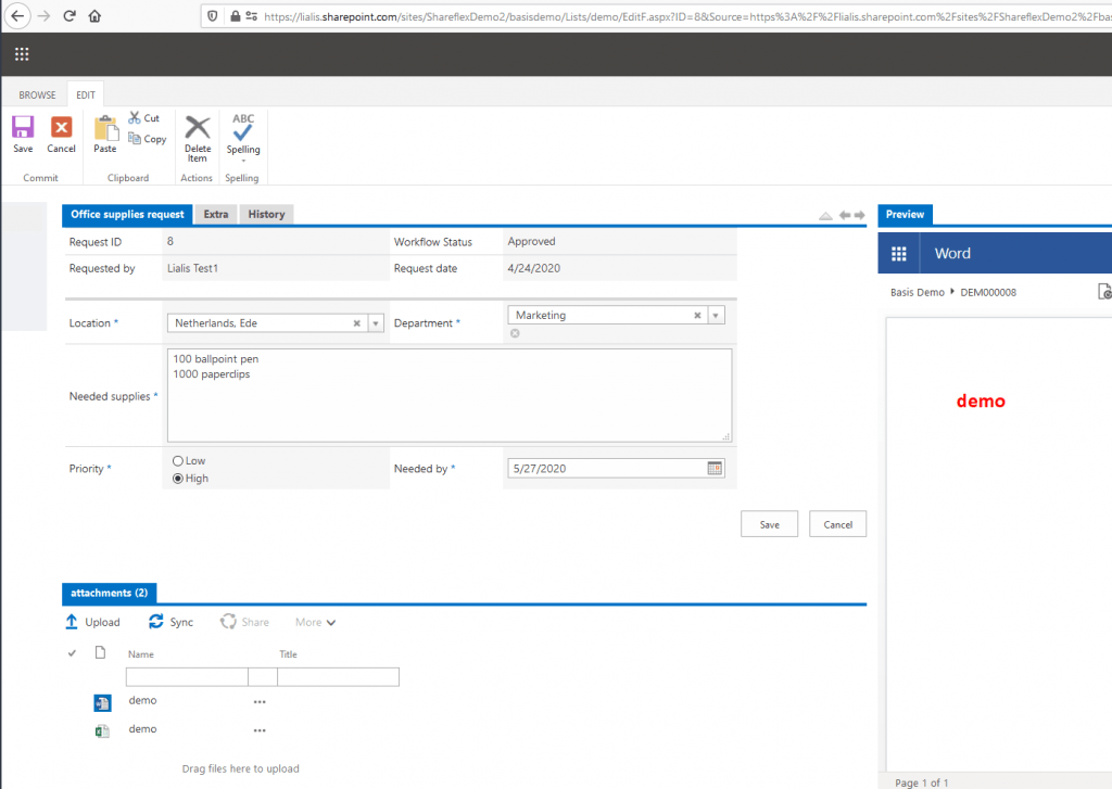 Vergelijking tussen Nintex Shareflex files/ documents