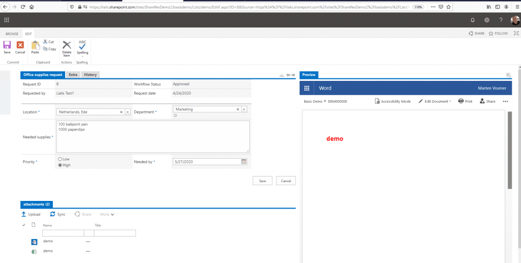 Vergelijking tussen Nintex Shareflex doc preview pane