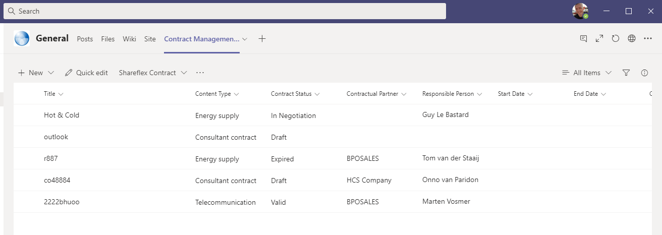 Shareflex support for Microsoft Teams - List of vendors