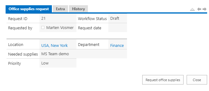 Shareflex support for Microsoft Teams = initiate workflow