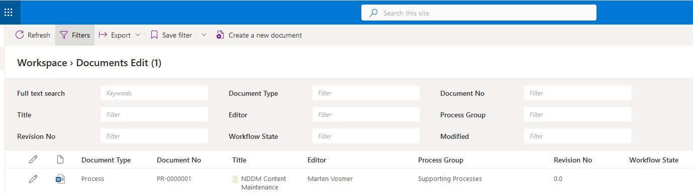 Quality Documents SharePoint search filter results