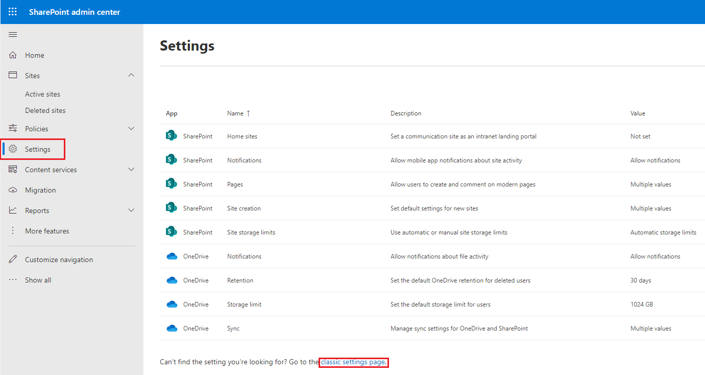 Installing Shareflex on your SharePoint tenant - site settings