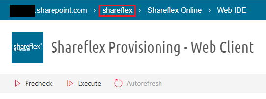 installing shareflex sharepoint online provisioning site web client