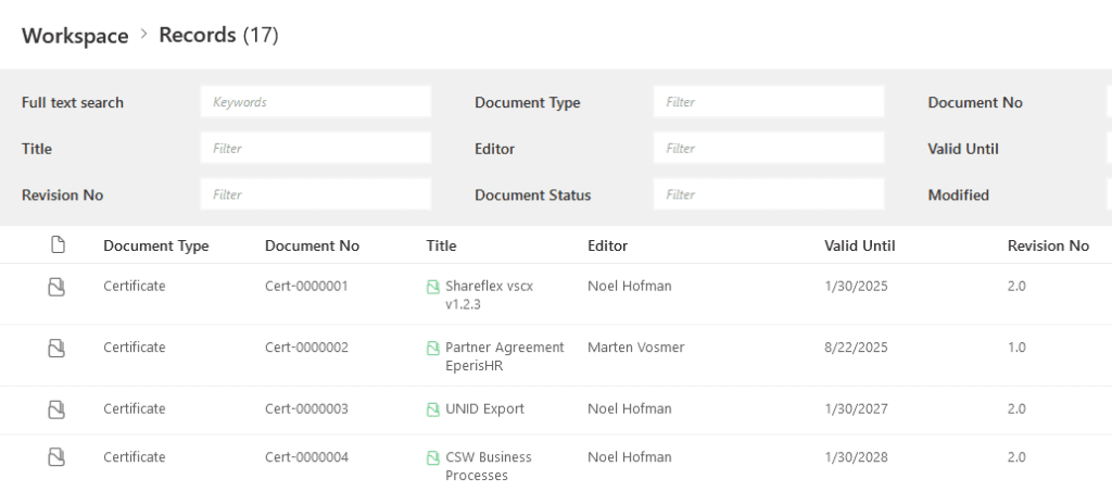 Document Control Software SharePoint User Guide records audit trail