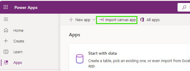 Import Power Automate App from zip package - method 2 import