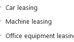End User Manual Contract Management - leasing contract options