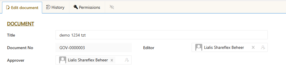 One approval level: the editor chooses one approver.
